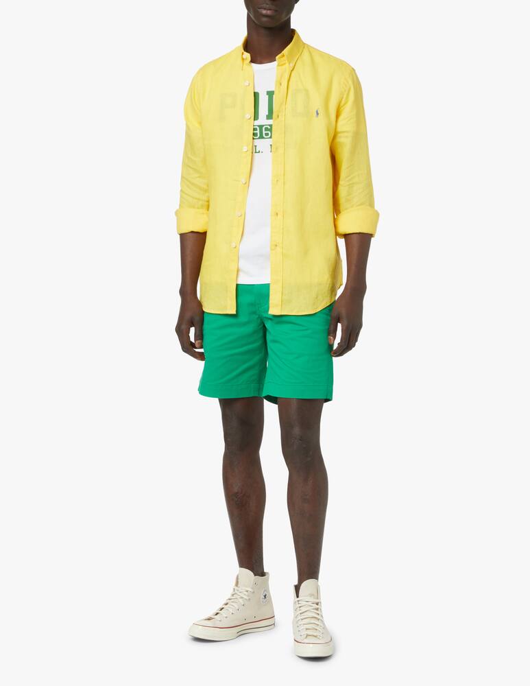 rinascente Polo Ralph Lauren Linen slim fit botton down shirt - yellow