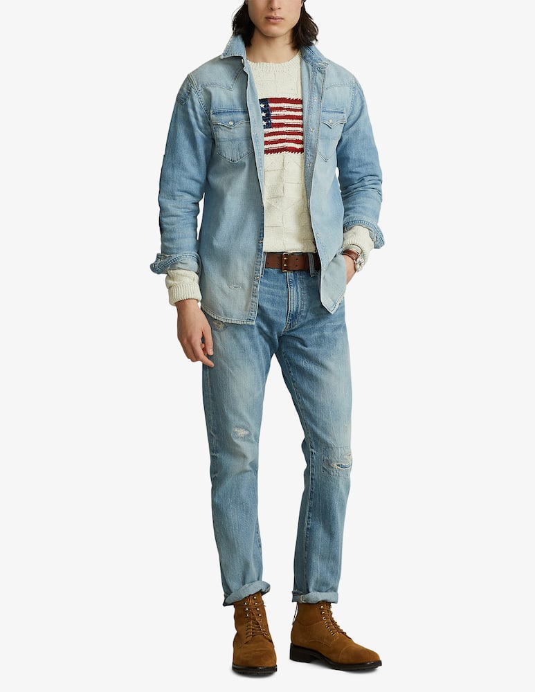 rinascente Polo Ralph Lauren Western patches denim shirt - Blue