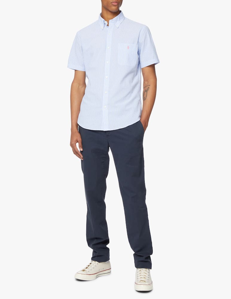 rinascente Polo Ralph Lauren Camicia manica corta seersucker a righe - azzurro