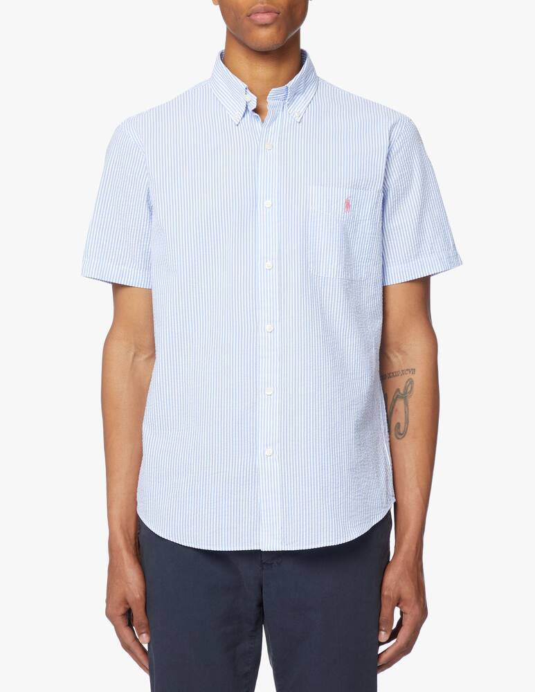 rinascente Polo Ralph Lauren Camicia manica corta seersucker a righe - azzurro