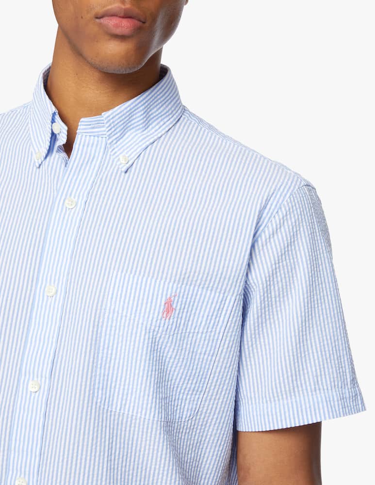 rinascente Polo Ralph Lauren Camicia manica corta seersucker a righe - azzurro