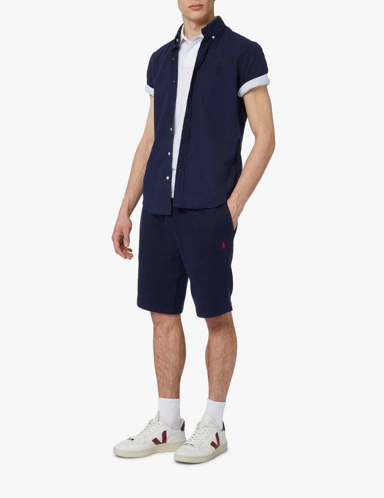 rinascente Polo Ralph Lauren Seersucker short sleeve shirt - blue