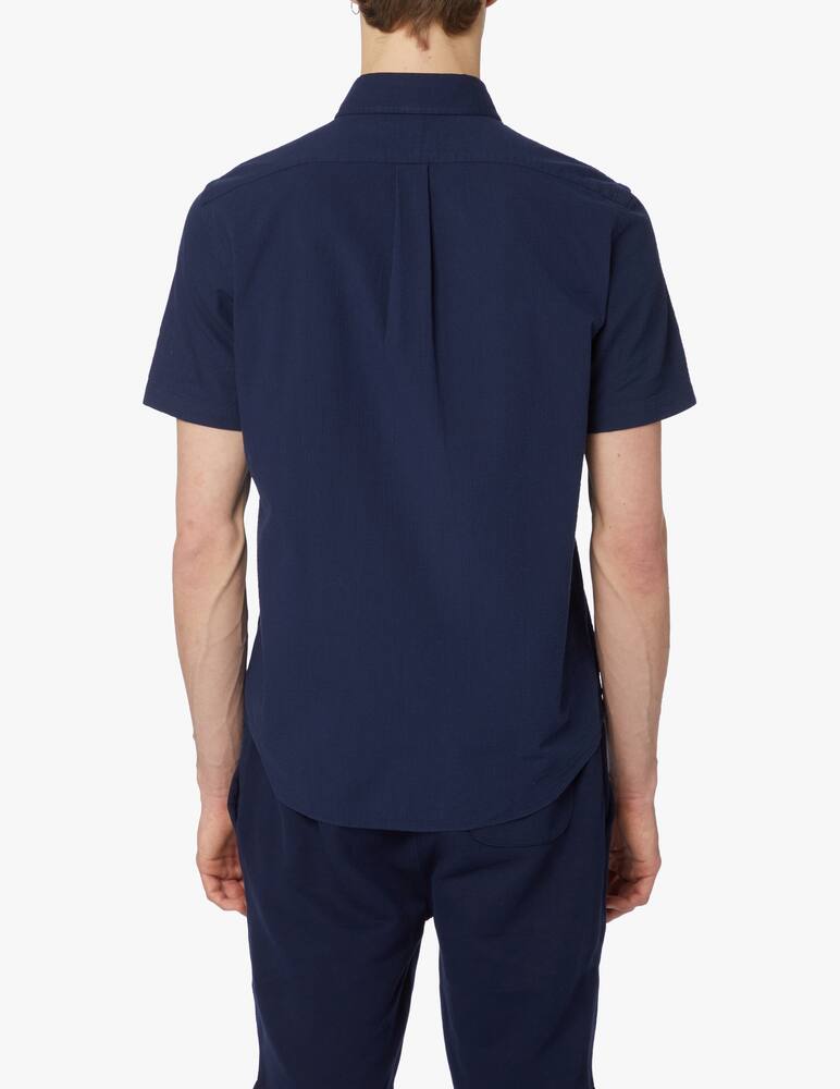 rinascente Polo Ralph Lauren Seersucker short sleeve shirt - blue