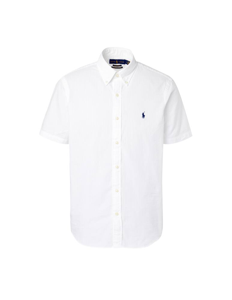 rinascente Polo Ralph Lauren Seersucker short sleeve shirt - white
