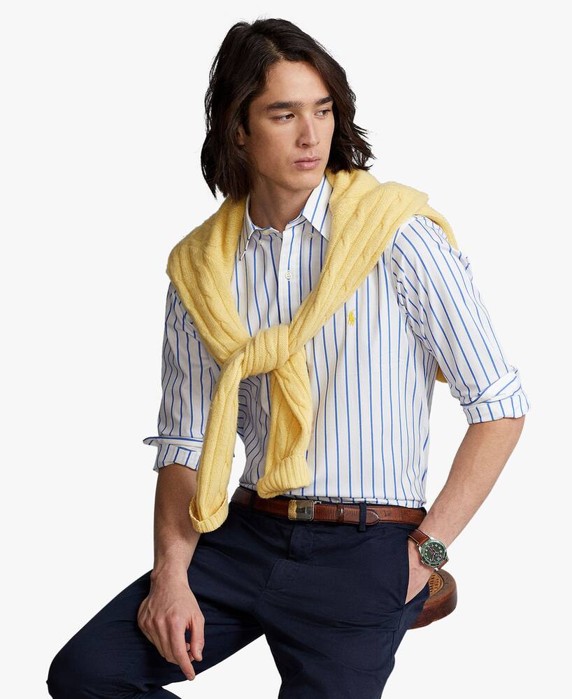 rinascente Polo Ralph Lauren Camicia custom fit a righe - blu