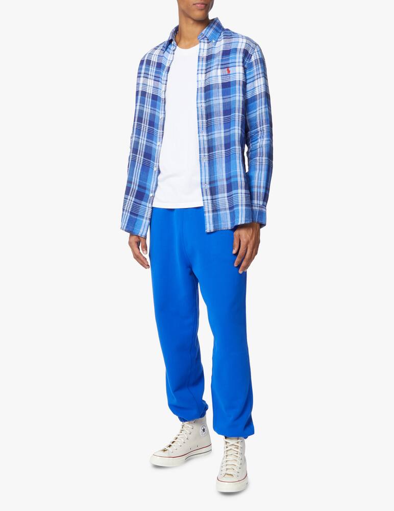 rinascente Polo Ralph Lauren Camicia lino custom scozzesi - blu