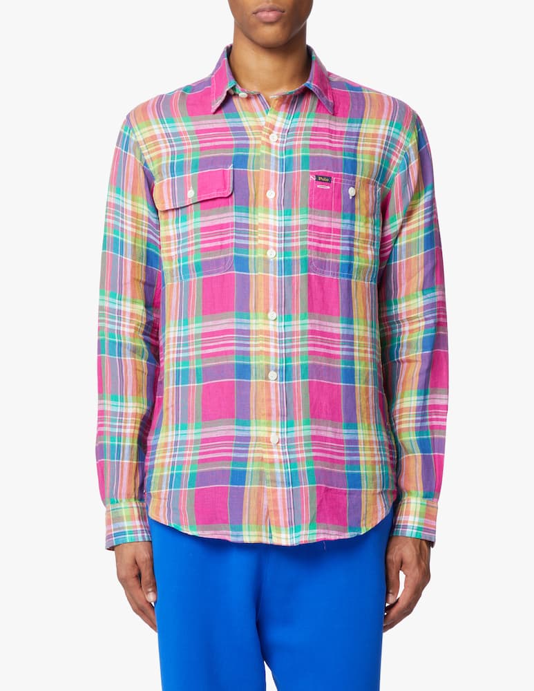 rinascente Polo Ralph Lauren Camicia lino custom scozzesi - multicolor