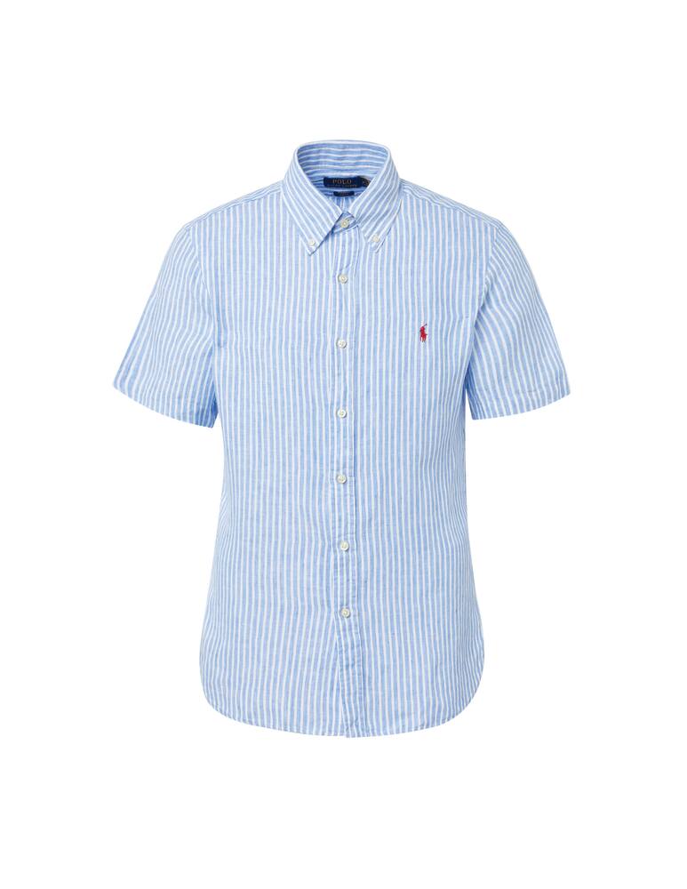 rinascente Polo Ralph Lauren Linen slim fit shirt - blue