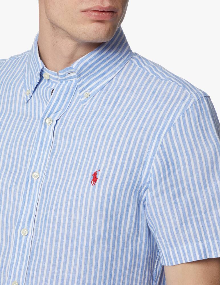 rinascente Polo Ralph Lauren Linen slim fit shirt - blue