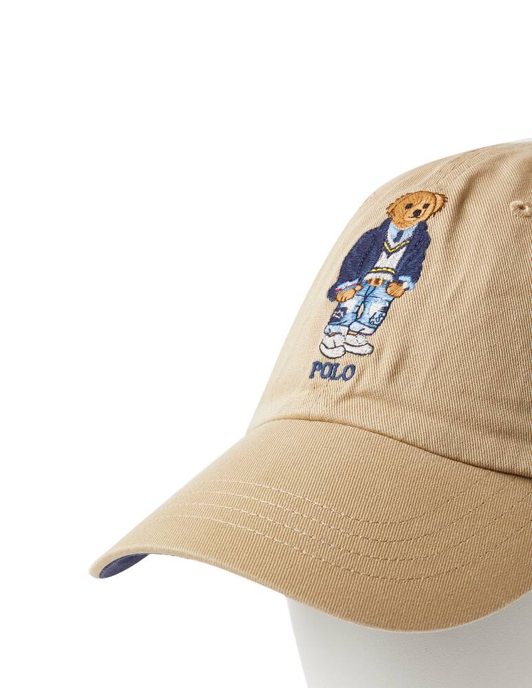 rinascente Polo Ralph Lauren Ribbed bear cap hat - olive