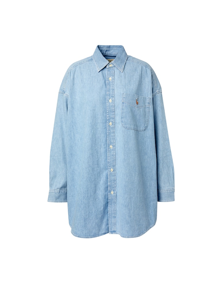 rinascente Polo Ralph Lauren Oversized chambray shirt - light blue