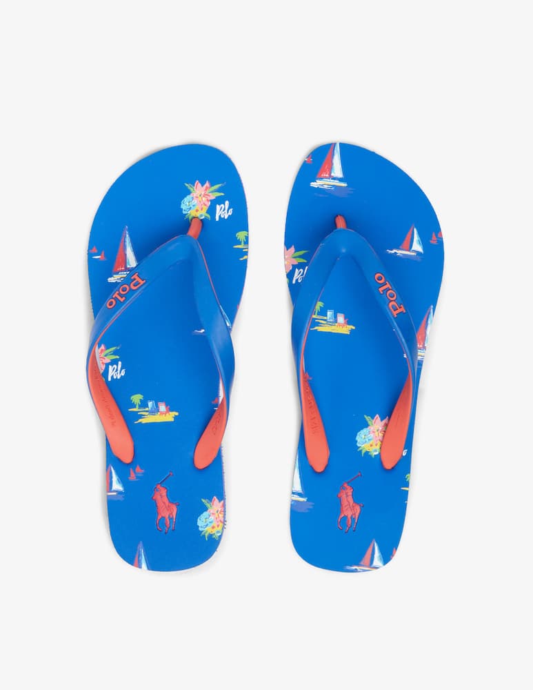 rinascente Polo Ralph Lauren Infradito con stampa - beige