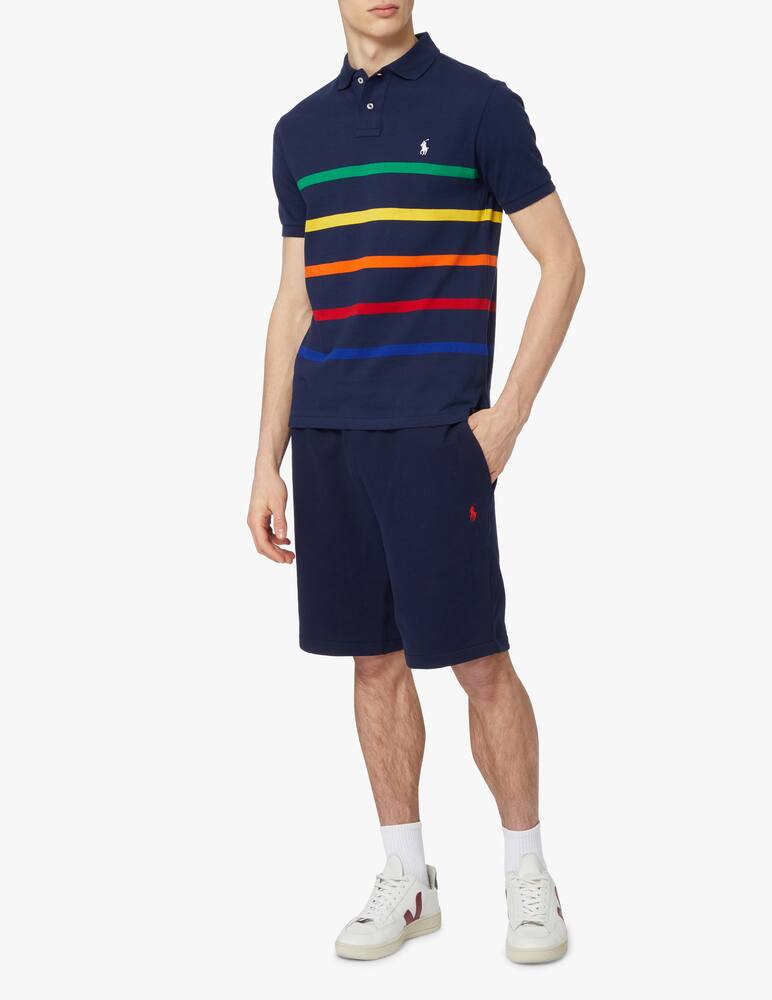 rinascente Polo Ralph Lauren Striped multi mesh poloshirt - blue