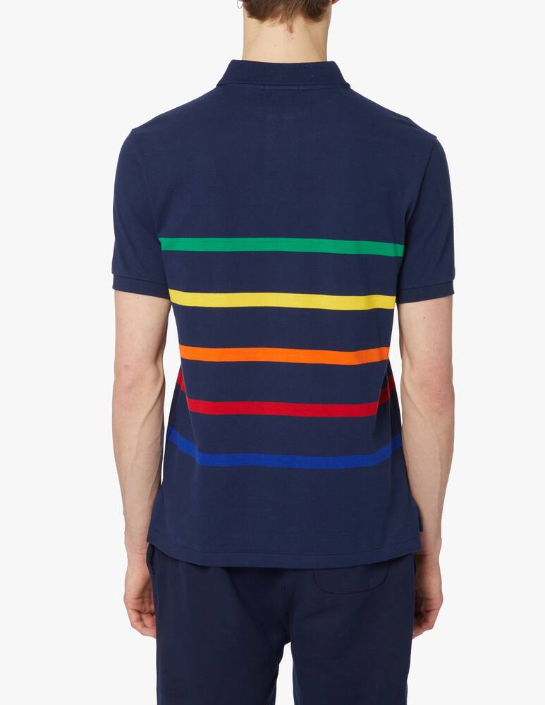 rinascente Polo Ralph Lauren Striped multi mesh poloshirt - blue