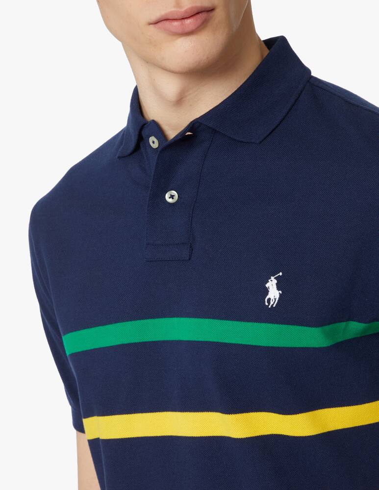 rinascente Polo Ralph Lauren Striped multi mesh poloshirt - blue