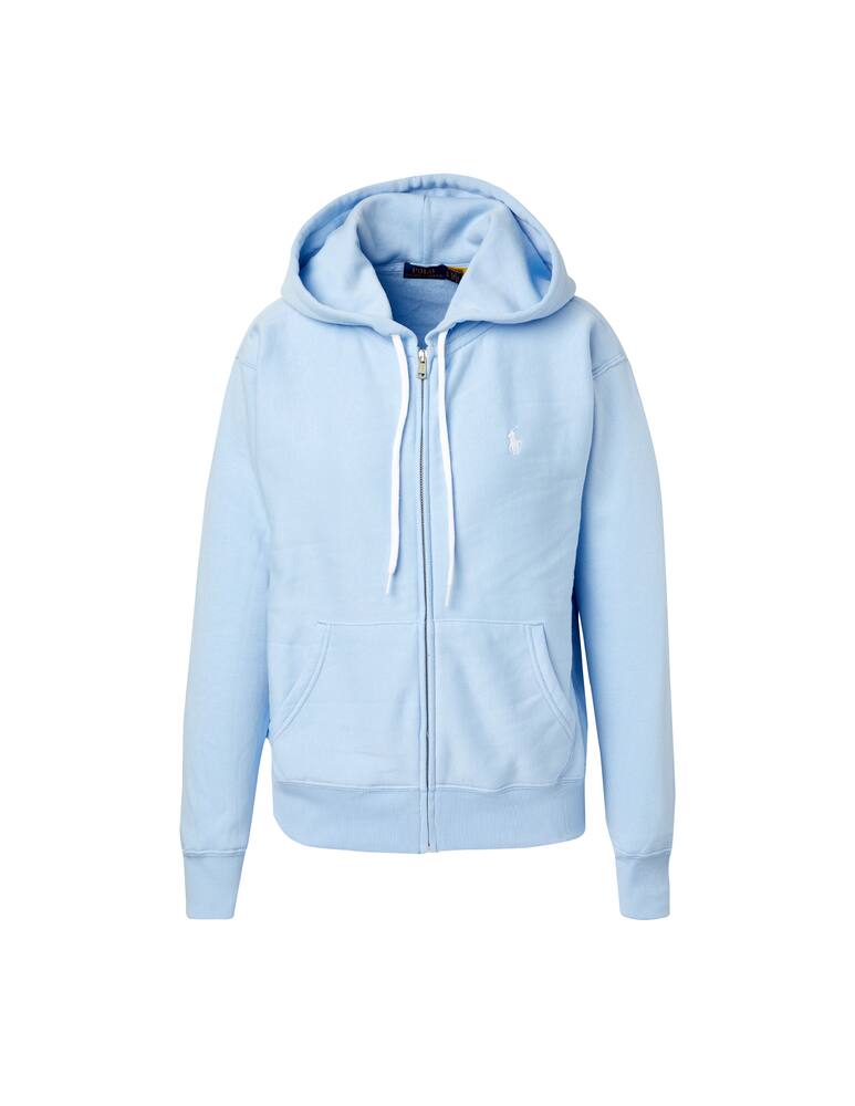 rinascente Polo Ralph Lauren Felpa in misto cotone a manica lunga con zip - azzurro