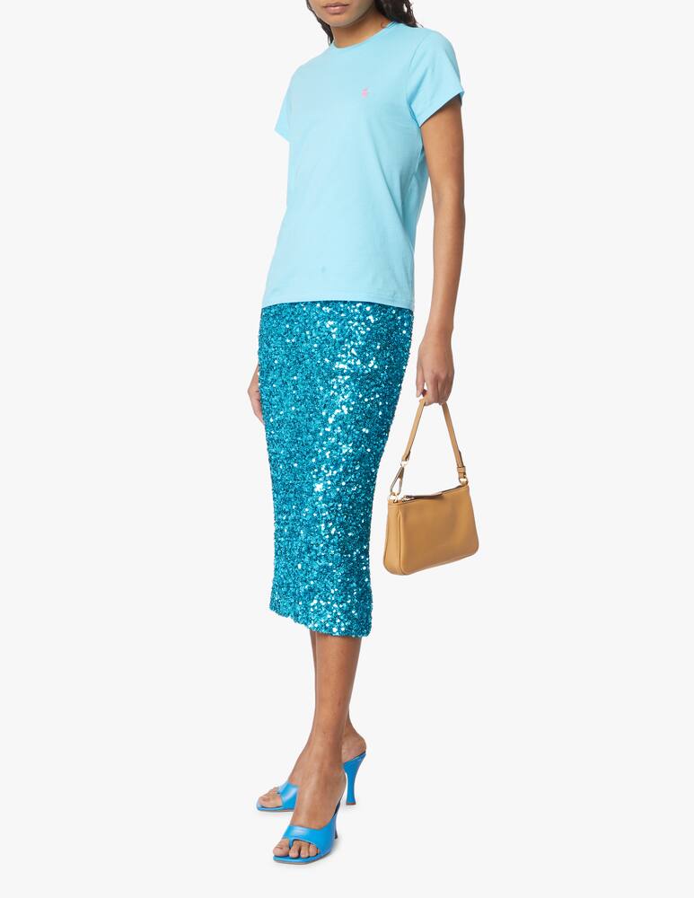 rinascente Polo Ralph Lauren T-shirt a girocollo in cotone - azzurro