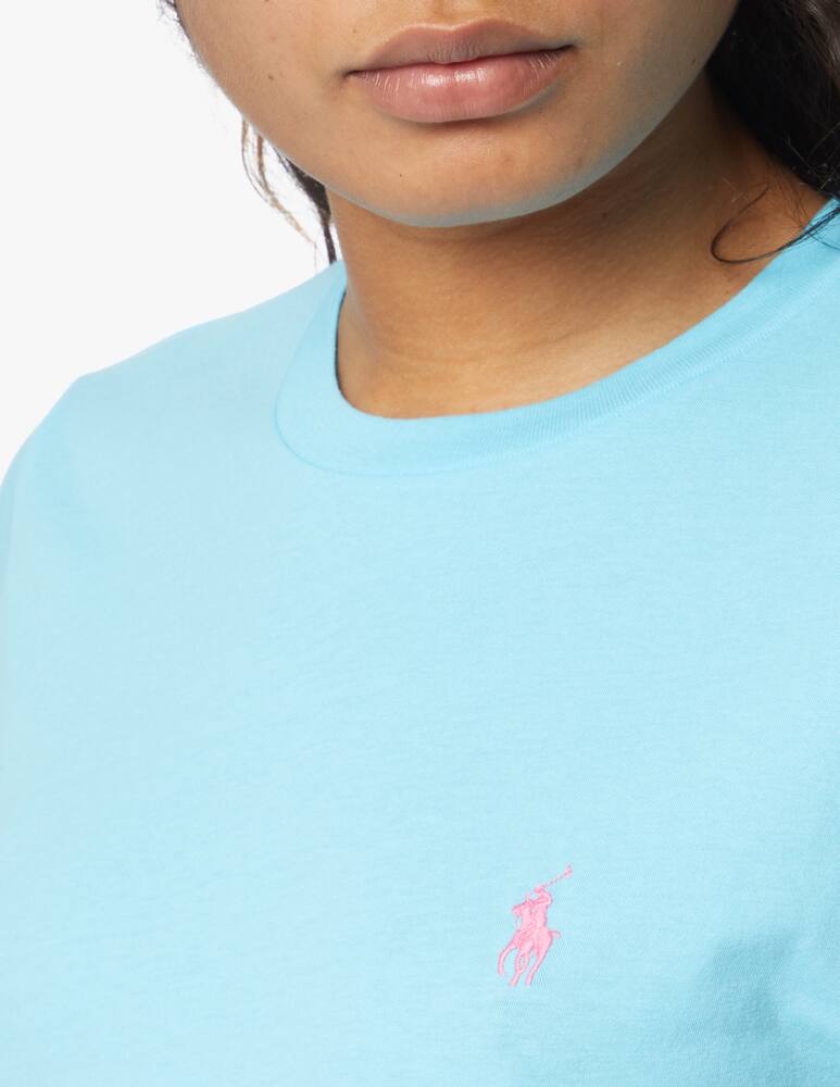 rinascente Polo Ralph Lauren T-shirt a girocollo in cotone - azzurro