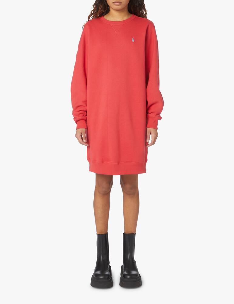 rinascente Polo Ralph Lauren Vestito in felpa oversize maniche a kimono - rosso