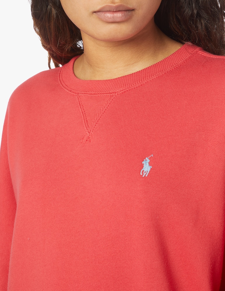 rinascente Polo Ralph Lauren Vestito in felpa oversize maniche a kimono - rosso