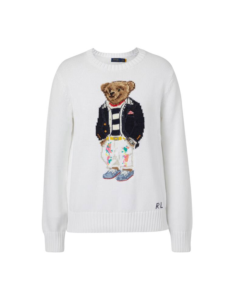 rinascente Polo Ralph Lauren Cotton blend long sleeves pullover - white