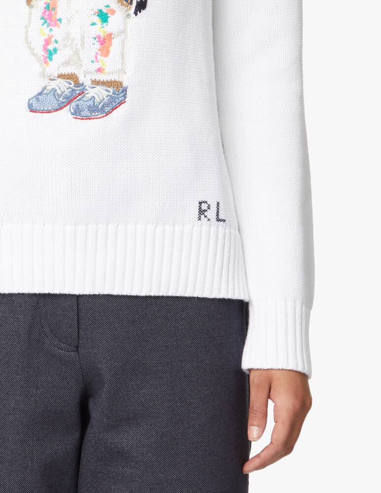 rinascente Polo Ralph Lauren Cotton blend long sleeves pullover - white