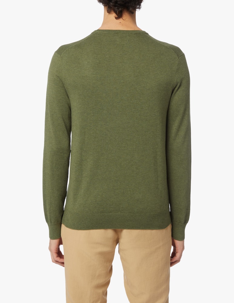 rinascente Polo Ralph Lauren Cotton slim fit roundneck sweater - olive