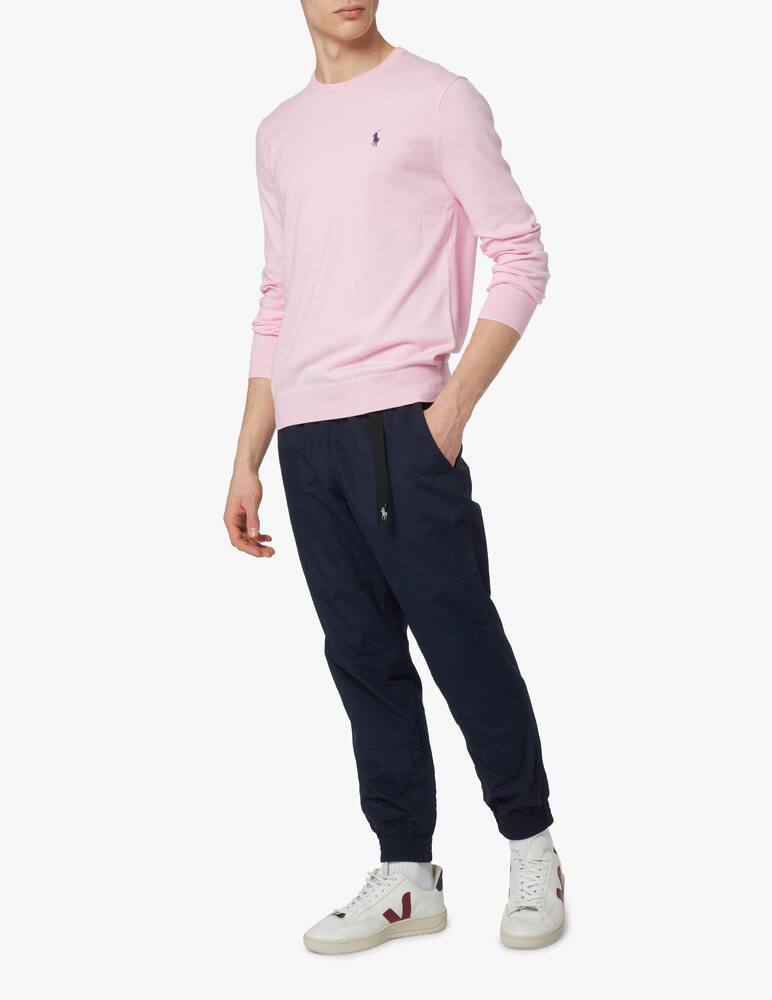 rinascente Polo Ralph Lauren Maglione girocollo slim fit in cotone - rosa