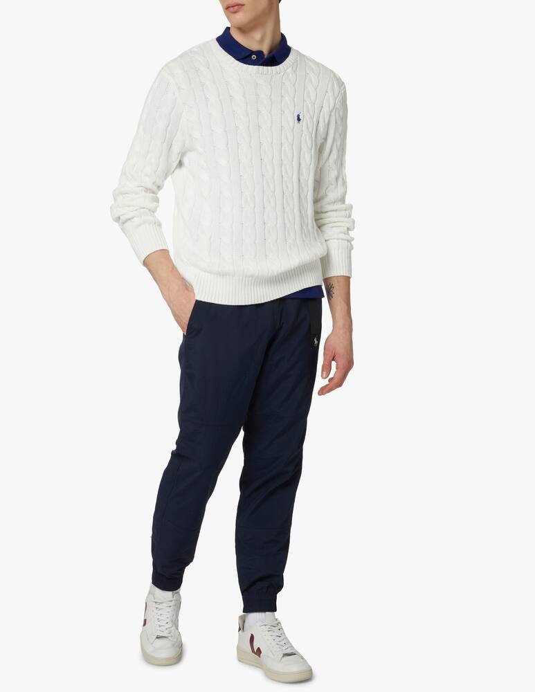 rinascente Polo Ralph Lauren Maglione girocollo cable in cotone - bianco