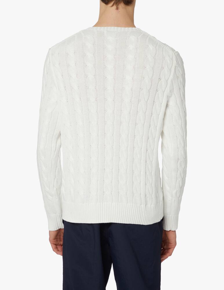 rinascente Polo Ralph Lauren Maglione girocollo cable in cotone - bianco