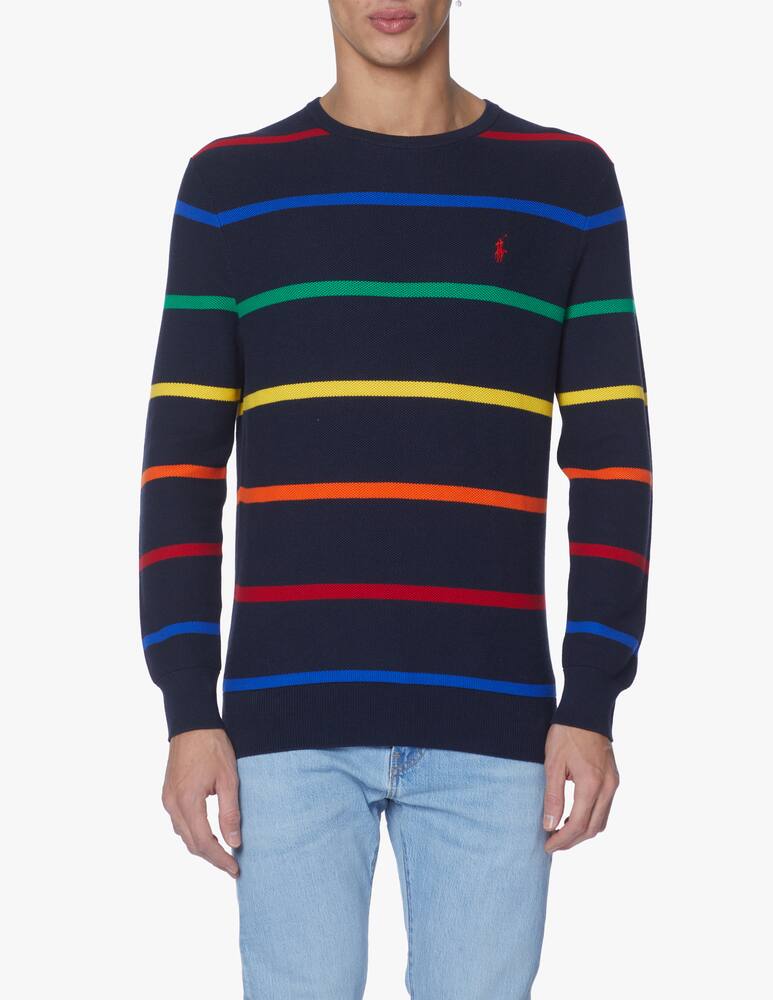rinascente Polo Ralph Lauren Multicolor stripe sweater - blue