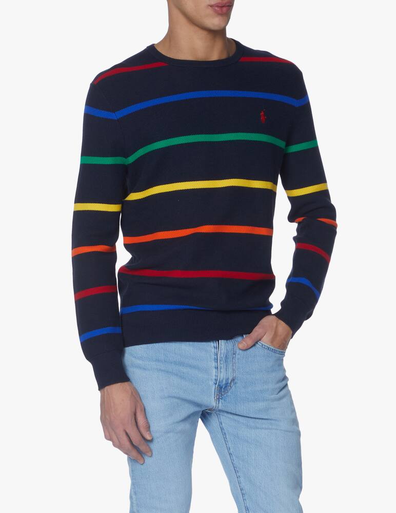rinascente Polo Ralph Lauren Multicolor stripe sweater - blue