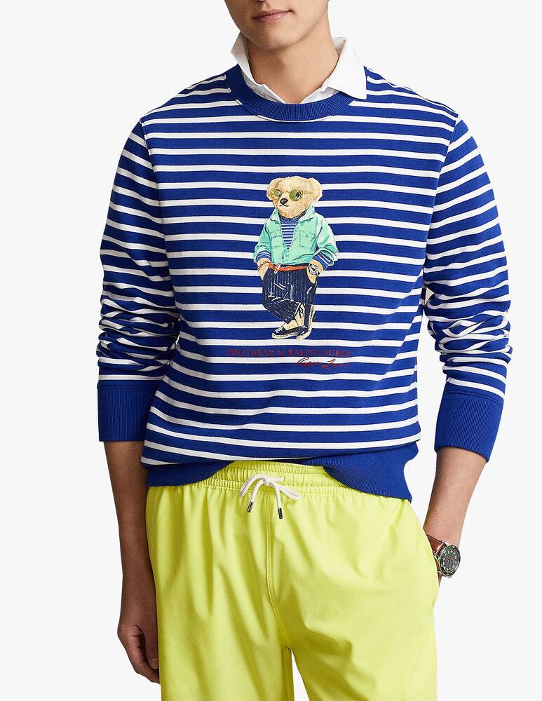 rinascente Polo Ralph Lauren Bear striped crewneck sweatshirt - multi