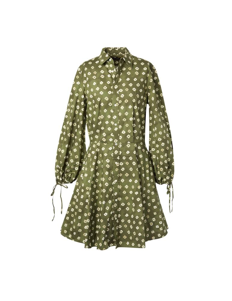 rinascente Polo Ralph Lauren Abito-camicia in cotone con cravatta - oliva