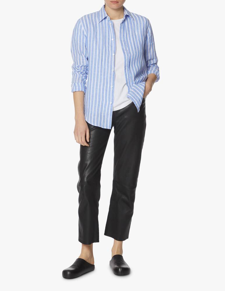 rinascente Polo Ralph Lauren Camicia in lino a righe relaxed-fit - azzurro