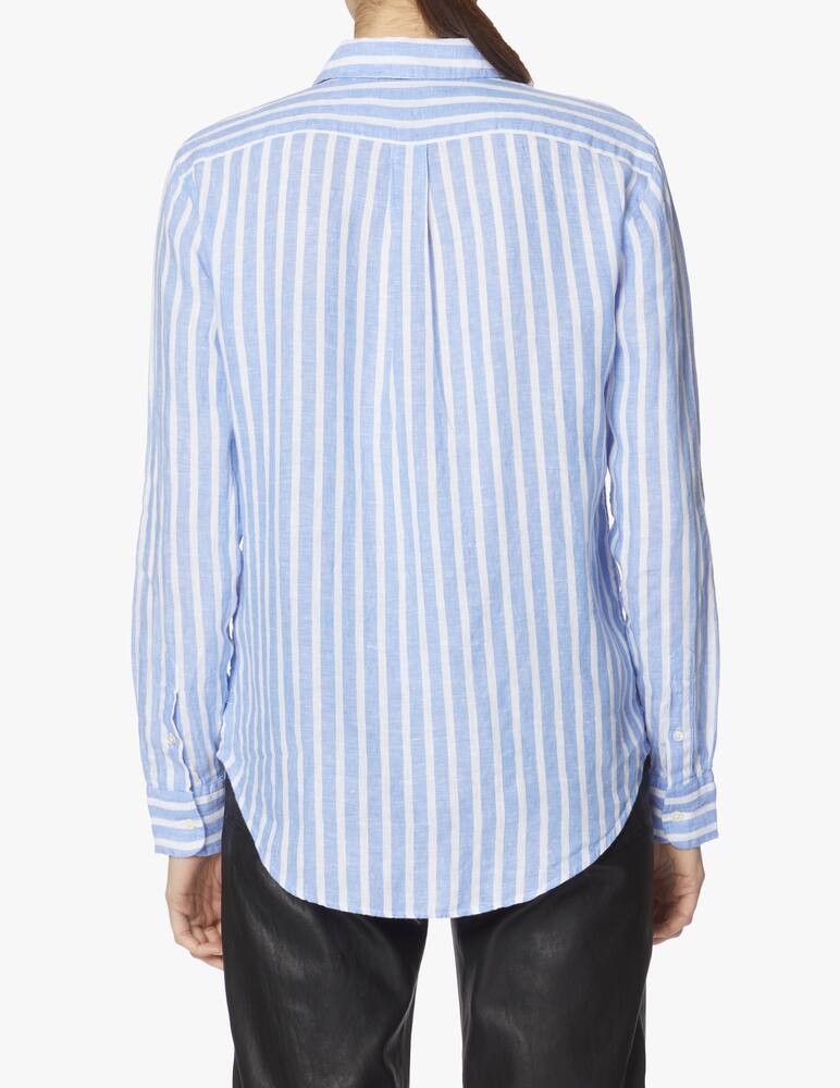 rinascente Polo Ralph Lauren Camicia in lino a righe relaxed-fit - azzurro