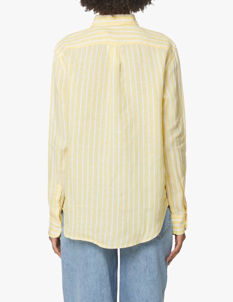 rinascente Polo Ralph Lauren Relaxed fit striped linen shirt - yellow