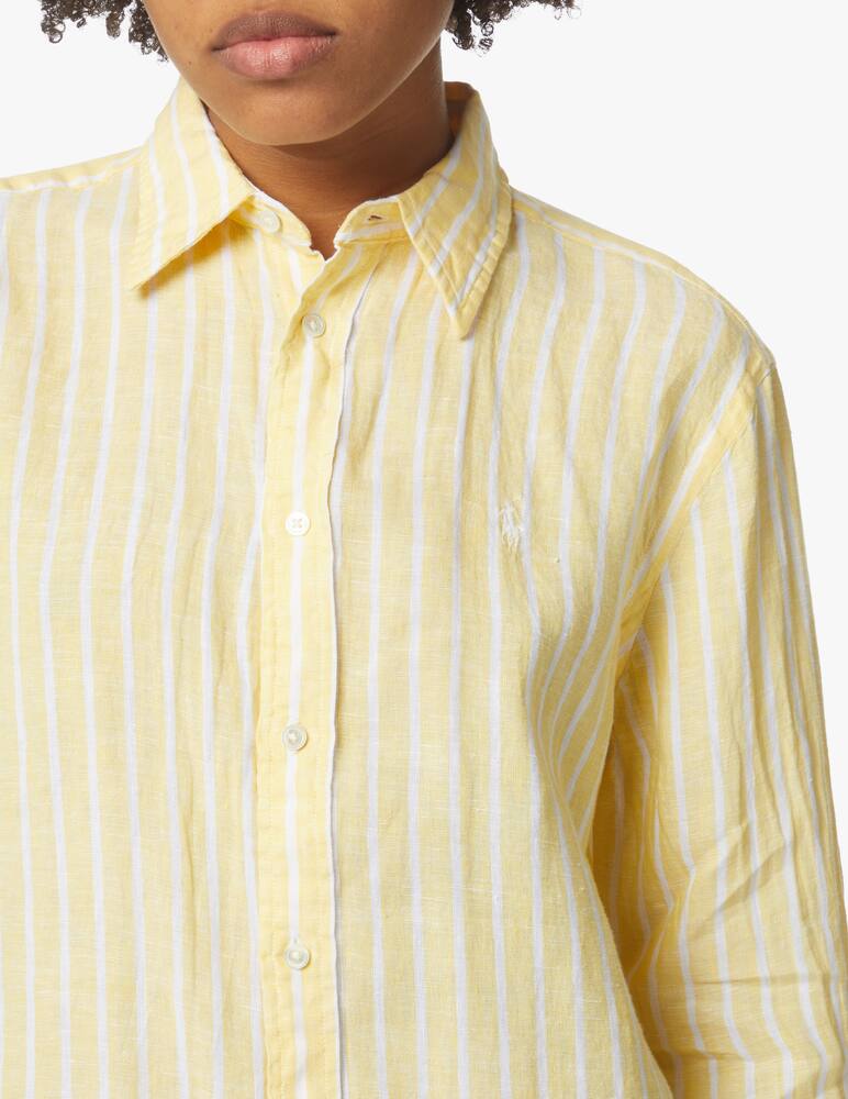 rinascente Polo Ralph Lauren Relaxed fit striped linen shirt - yellow