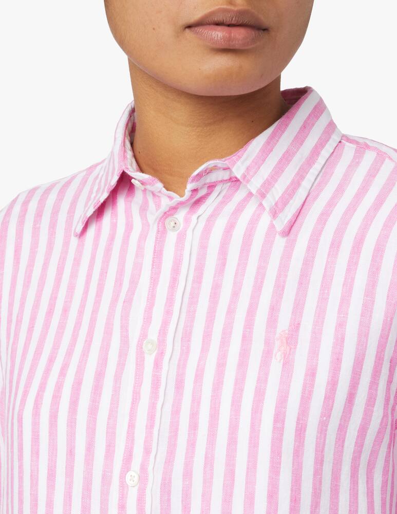 rinascente Polo Ralph Lauren Camicia in lino a manica lunga relaxed-fit - rosa