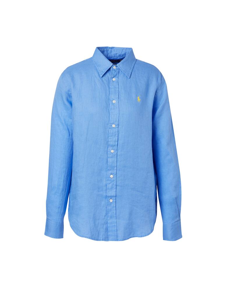 rinascente Polo Ralph Lauren Linen relaxed-fit long sleeves shirt - light blue