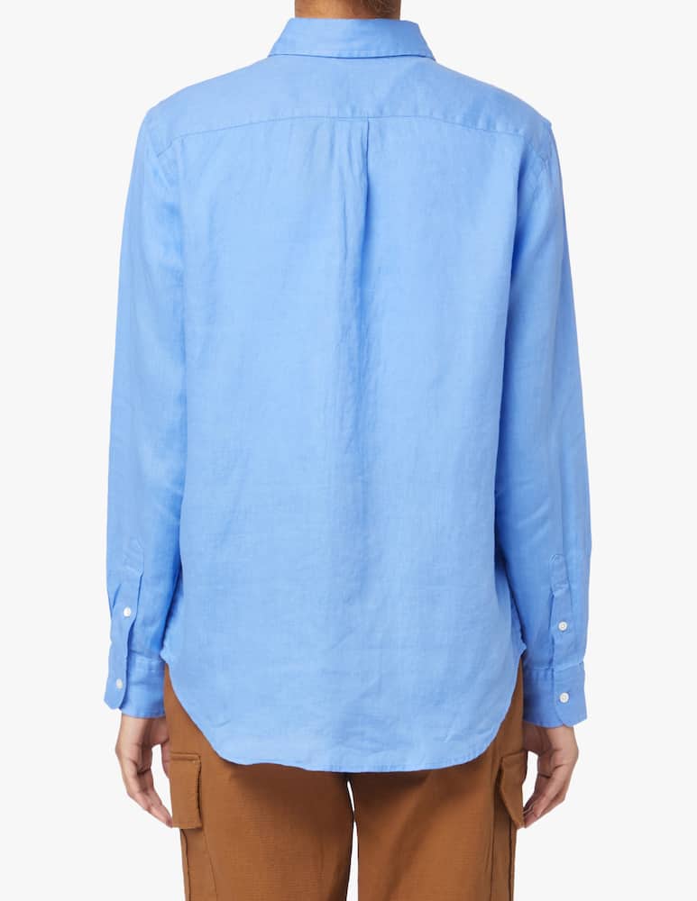 rinascente Polo Ralph Lauren Linen relaxed-fit long sleeves shirt - light blue