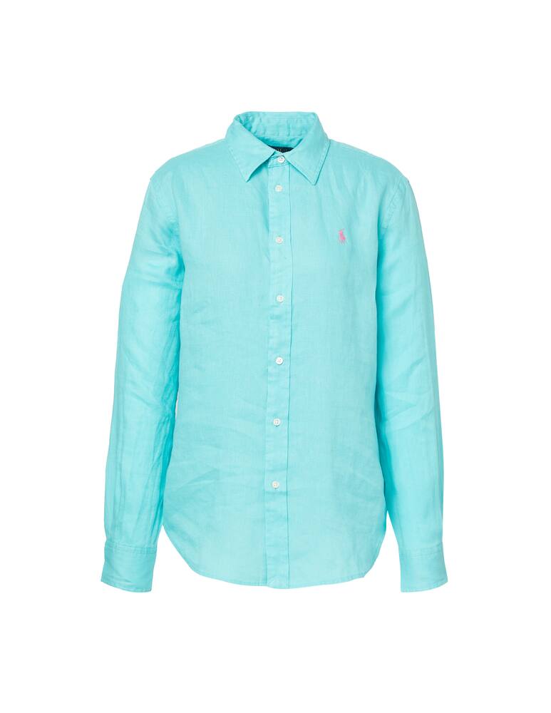 rinascente Polo Ralph Lauren Linen relaxed-fit long sleeves shirt - green