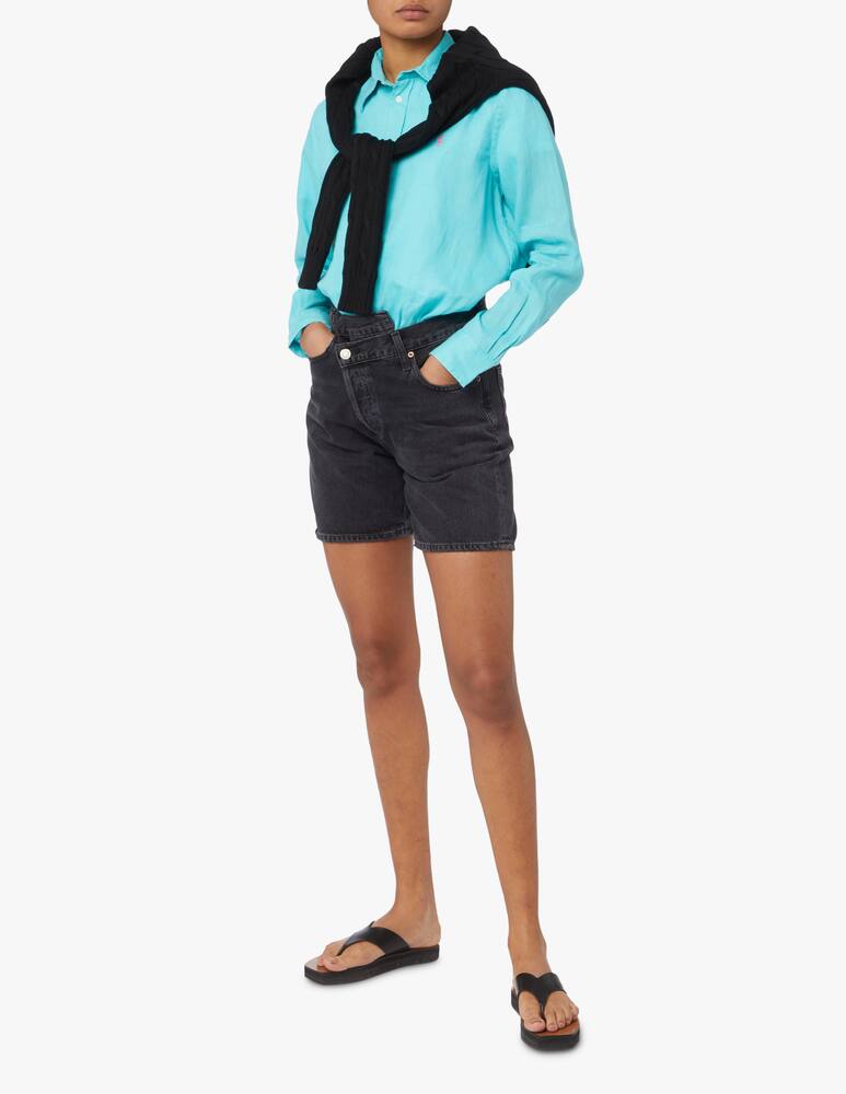 rinascente Polo Ralph Lauren Linen relaxed-fit long sleeves shirt - green