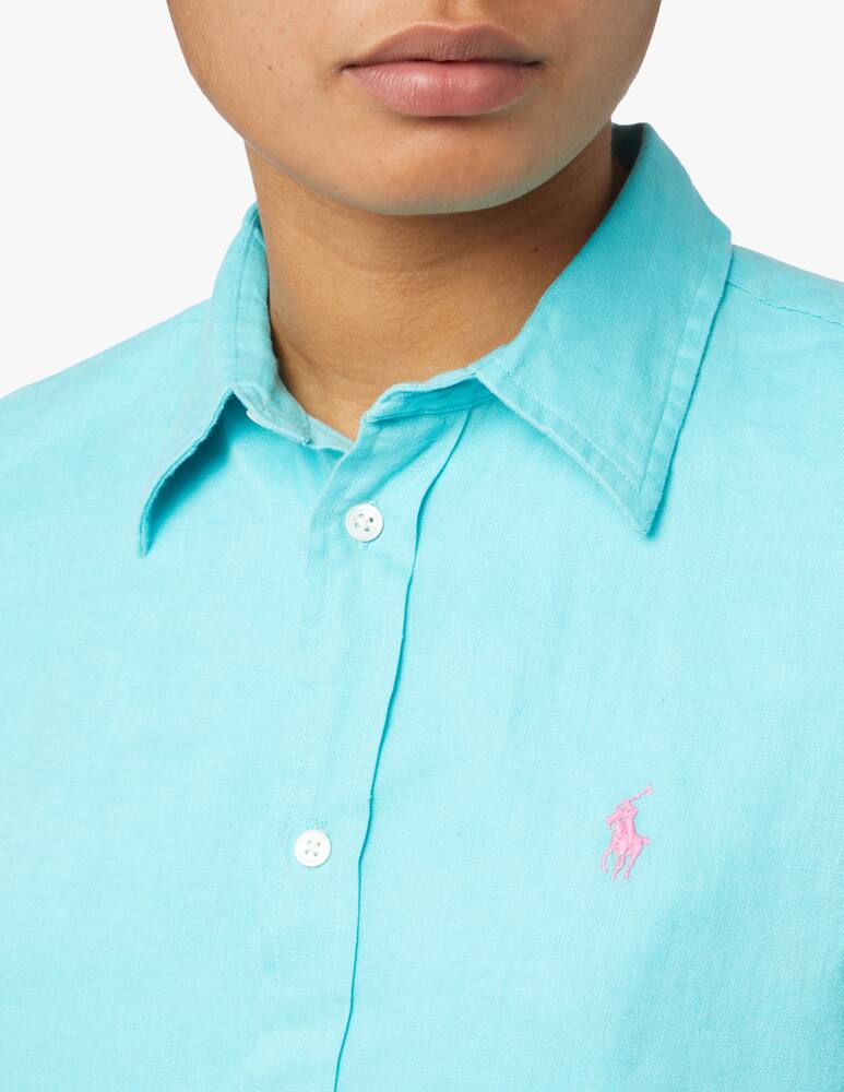 rinascente Polo Ralph Lauren Linen relaxed-fit long sleeves shirt - green