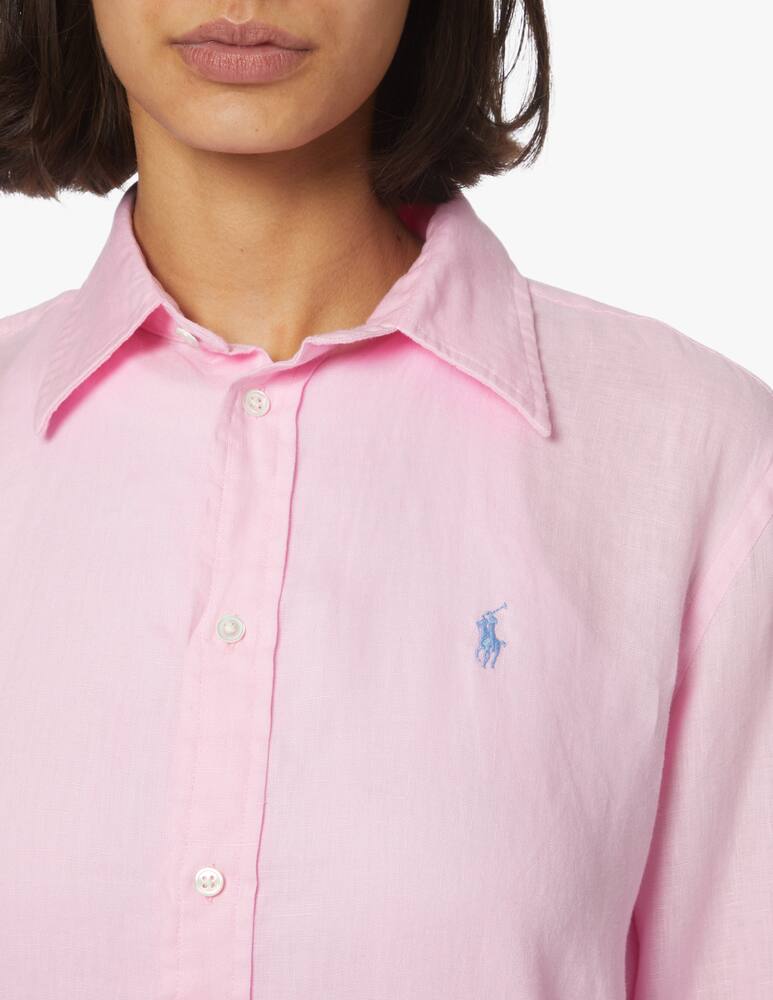 rinascente Polo Ralph Lauren Camicia in lino a manica lunga relaxed-fit - rosa