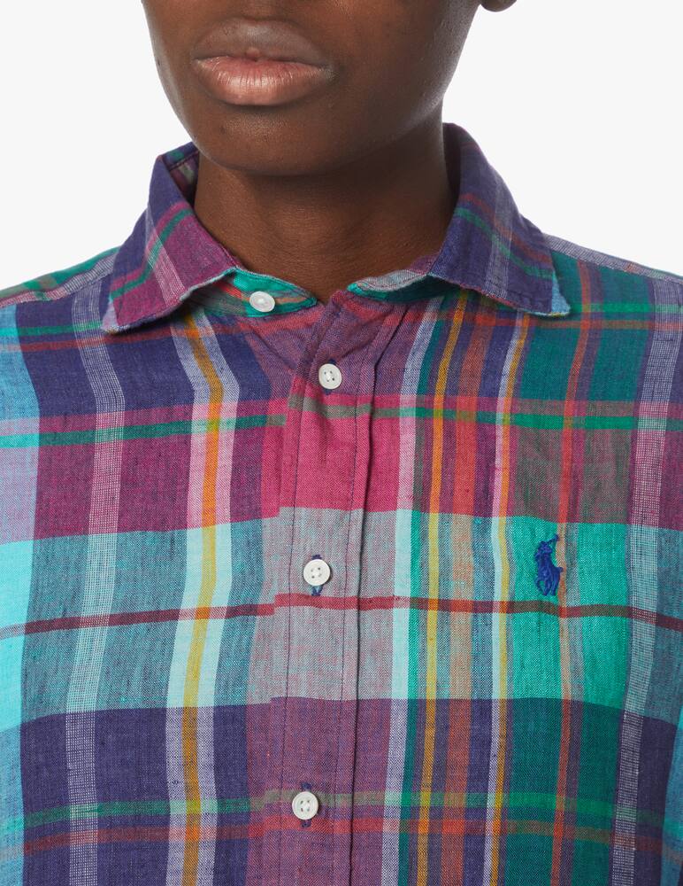 rinascente Polo Ralph Lauren Camicia in lino scozzese classic-fit Georgia - multicolor