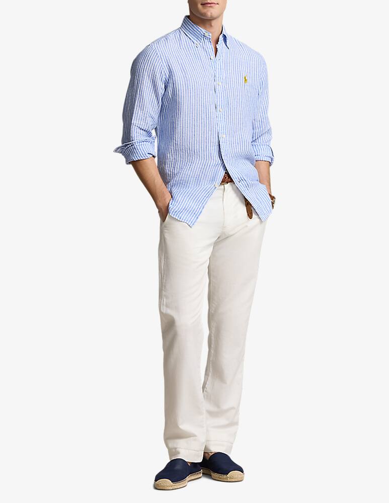 rinascente Polo Ralph Lauren Linen stripe custom fit shir