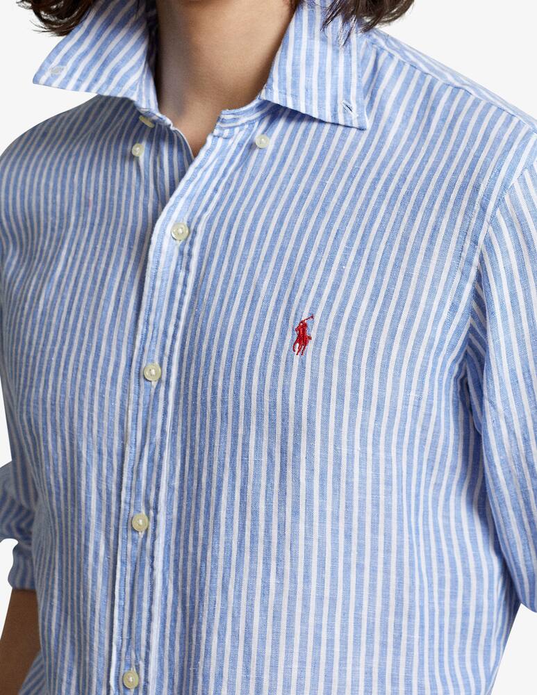 Polo Ralph Lauren Camicia custom fit lino riga - immagine 4 Polo Ralph Lauren Camicia custom fit lino riga - immagine 4
