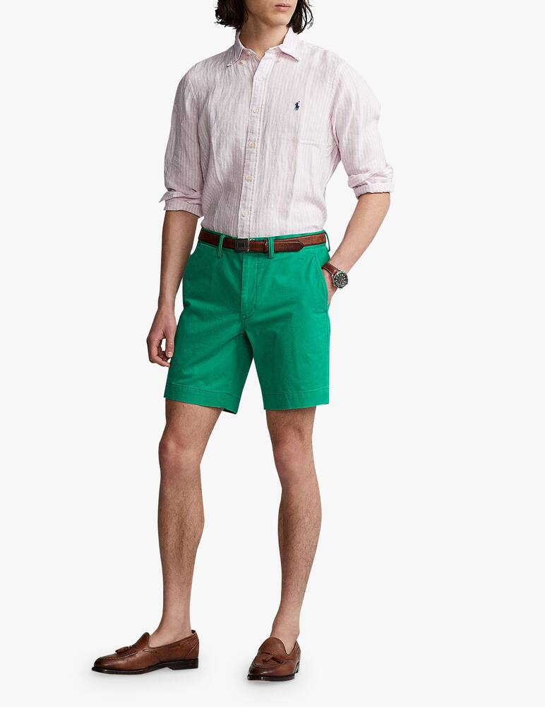 rinascente Polo Ralph Lauren Striped linen custom fit shirt - pink