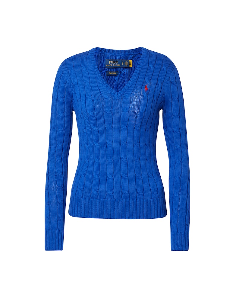 rinascente Polo Ralph Lauren Maglia a trecce con scollo a V Kimberly - blu
